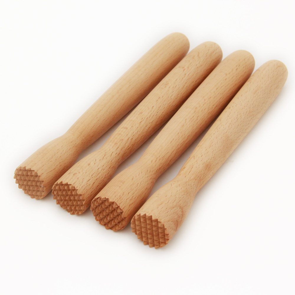 厂家直供实木碎冰棒柠檬压汁棒 搅拌棒薄荷叶压碎棒 榉木研磨棒棍