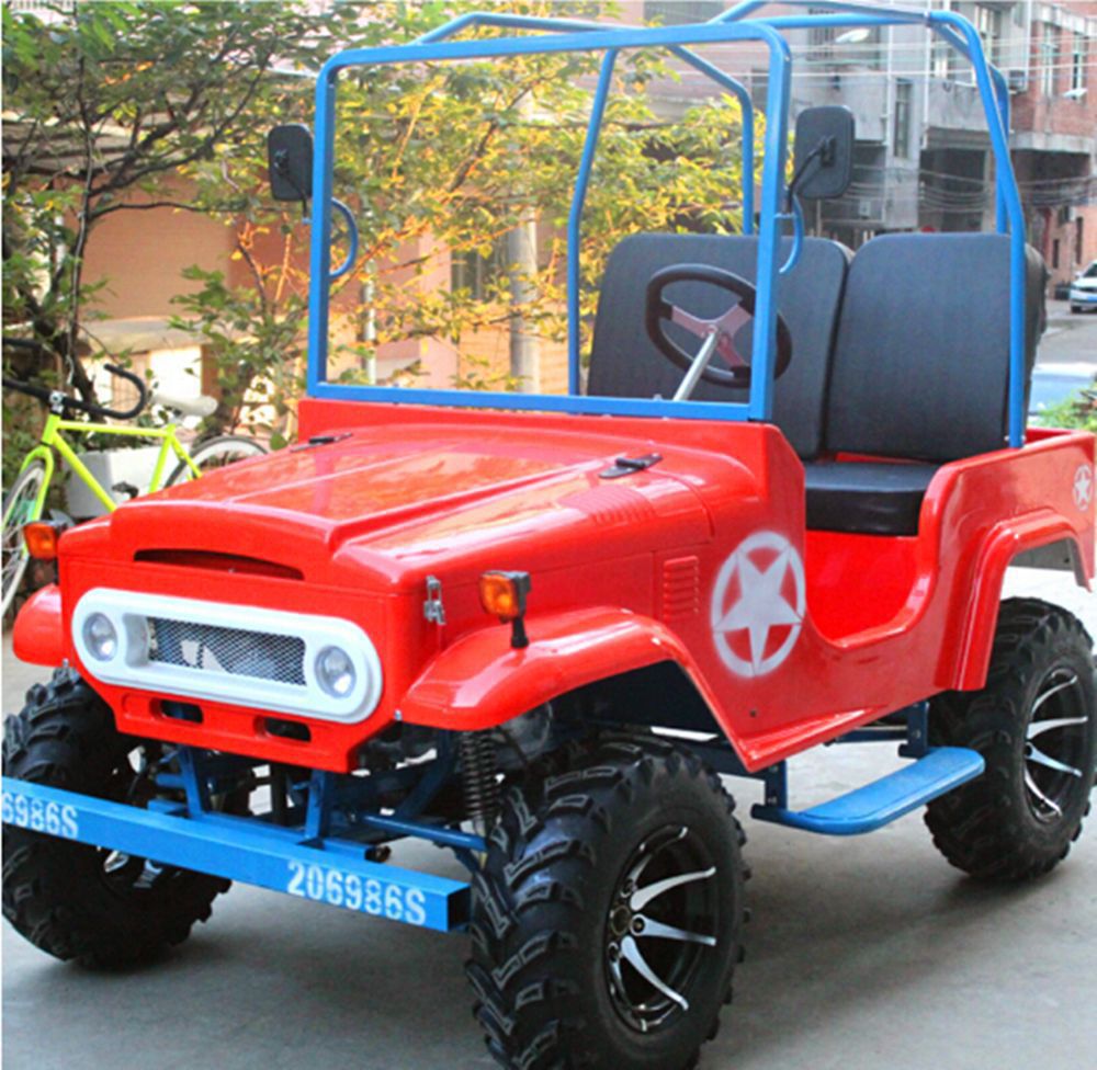成人电动车吉普越野车油电混合电动四轮汽车敞篷越野车电动观光车