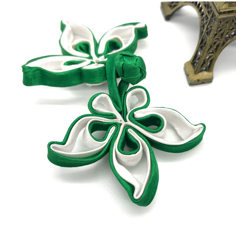 苏斯定制三桃花冠扣高档盘扣古典民主风旗袍扣手工铜丝定型纽扣