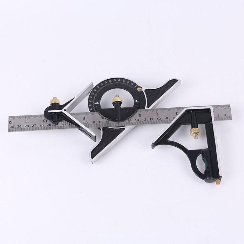 厂家多功能组合角尺 300mm木工测量角度尺 活动木工组合角尺批发