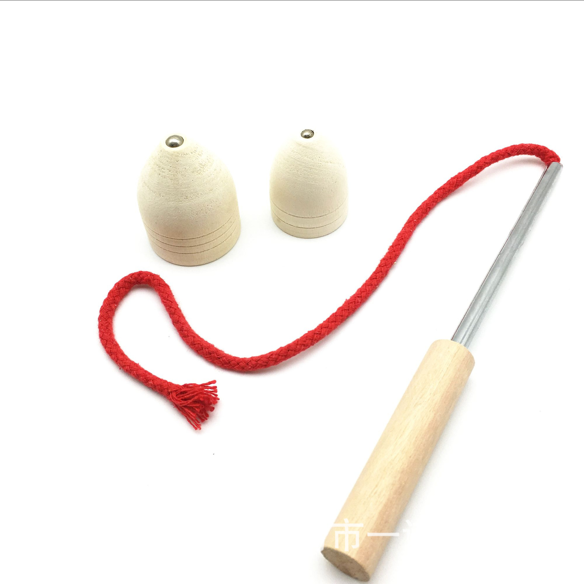 儿童益智木制大陀螺玩具 2个吸卡装耐磨 鞭打陀螺 趣味怀旧陀螺