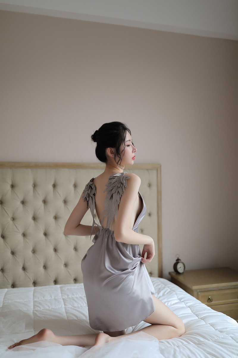 情趣立体翅膀蕾丝吊带裙性感女睡衣套装露背诱惑外贸内衣