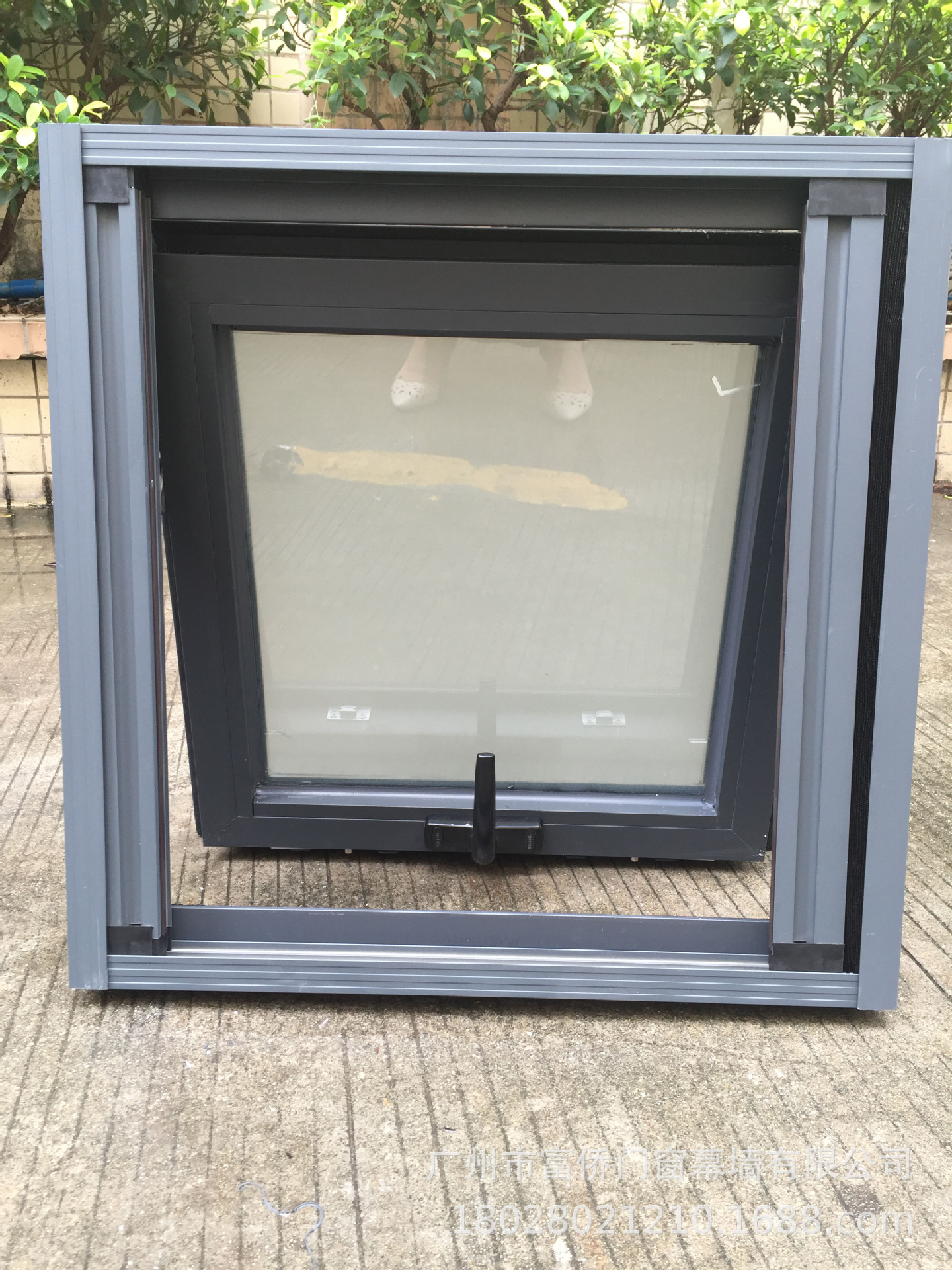 铝合金窗 上悬窗配风琴纱网 50系列