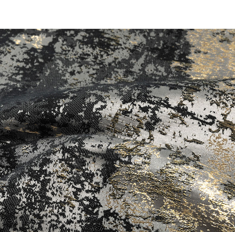 新古典银桦色轻奢现代中式软装抱枕样板间银色金色纹理艺术感靠垫