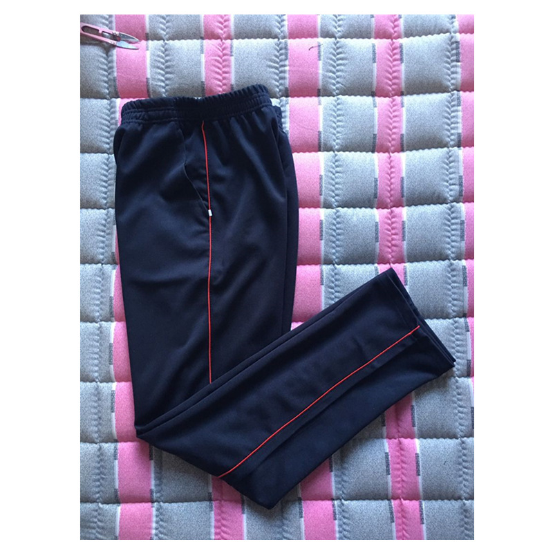 School Pants Men's Sports Pants Blue High School Student Summer Pants Single Stripe Straight Two Horizontal Strips Black Junior High School Uniform Pants