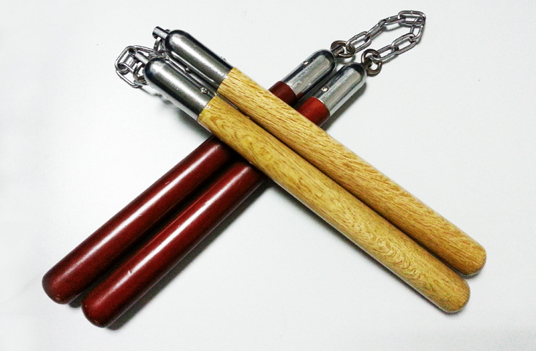 实木双节棍截棍李小龙武术防身训练器材二击棍实心原木一根就卖