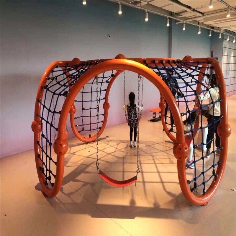 户外定制钻笼爬网组合儿童拓展攀爬网架公园林游乐设施秋千滑梯