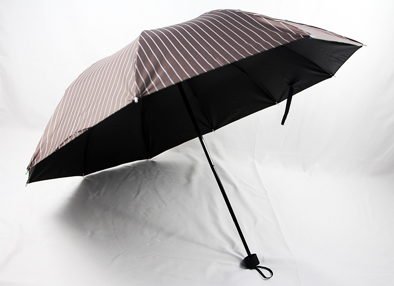 ronghua加大黑胶伞10k条纹清爽型遮阳挡雨防风商务男女通用批发