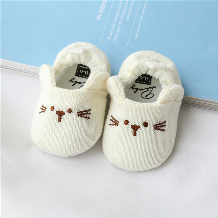 Hansheng Cartoon 0-1 Years Old Baby and Infant Shoes Baby Shoes No Heel Slippage Knitted Bootee Baby Baby Shoes Spring and Autumn