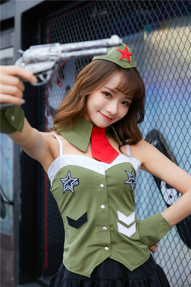 万圣节 女特务cosplay角色扮演日本女警制服诱惑 陆军警长成人服