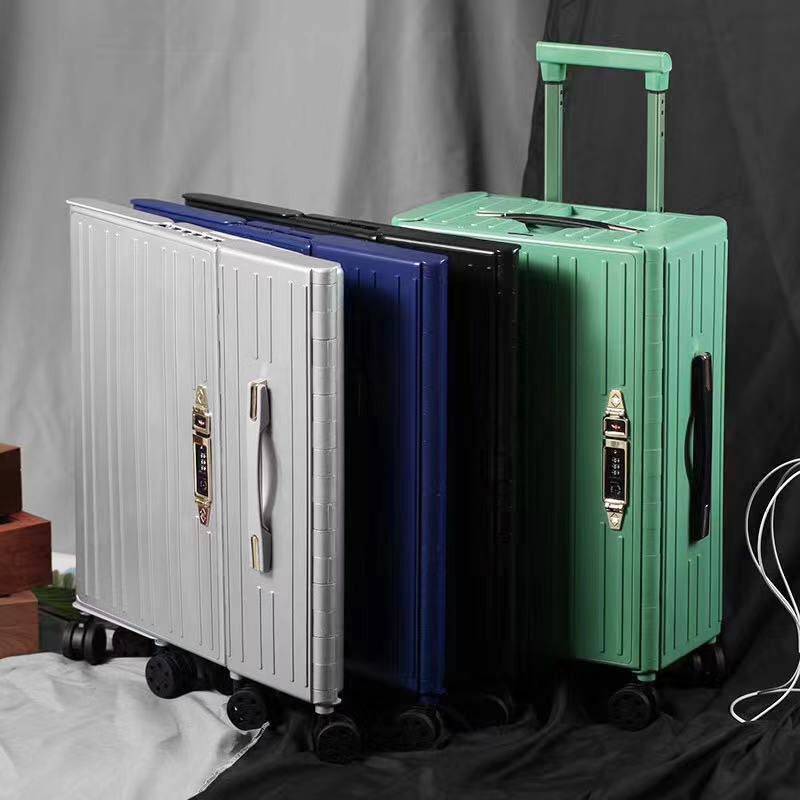 Luggage Factory Wholesale Multifunctional Universal Wheel Foldable Trolley Case Foldable Suitcase Boarding Bag