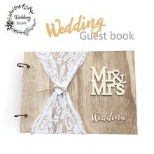 原创设计 木制先生夫人相框 MRMRS结婚宾客签到本婚礼签名册签