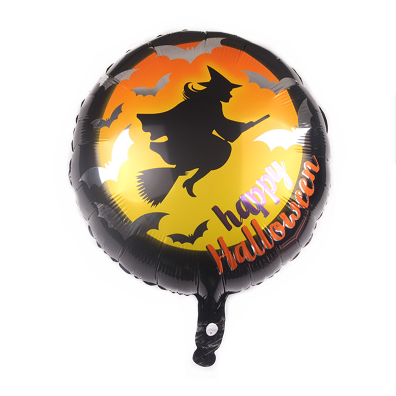 New 18-Inch round Halloween Aluminum Balloon Birthday Party Decoration Spoof Pumpkin Ghost Skull Balloon