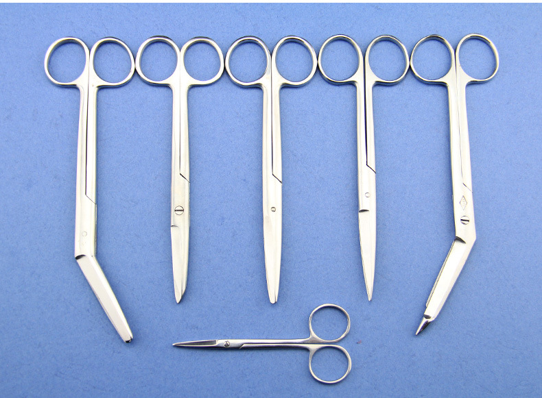 浦伦医用剪刀直尖弯尖手术剪圆头弯头不锈钢手术拆线拆绷带外科剪