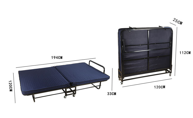 厂家直销双人酒店加床折叠床便携式双人床休闲加宽折叠双人床批发