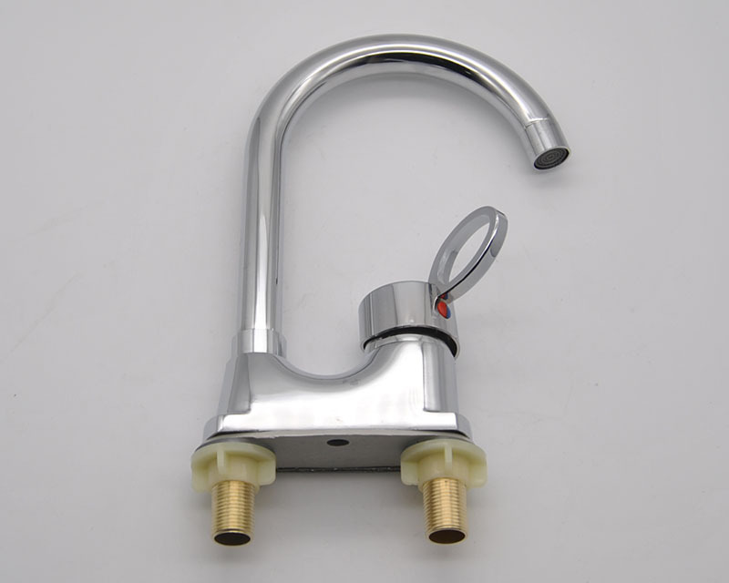 厨房水龙头锌合金板凳二联卫浴水槽菜盆龙头批发单孔冷热水龙头