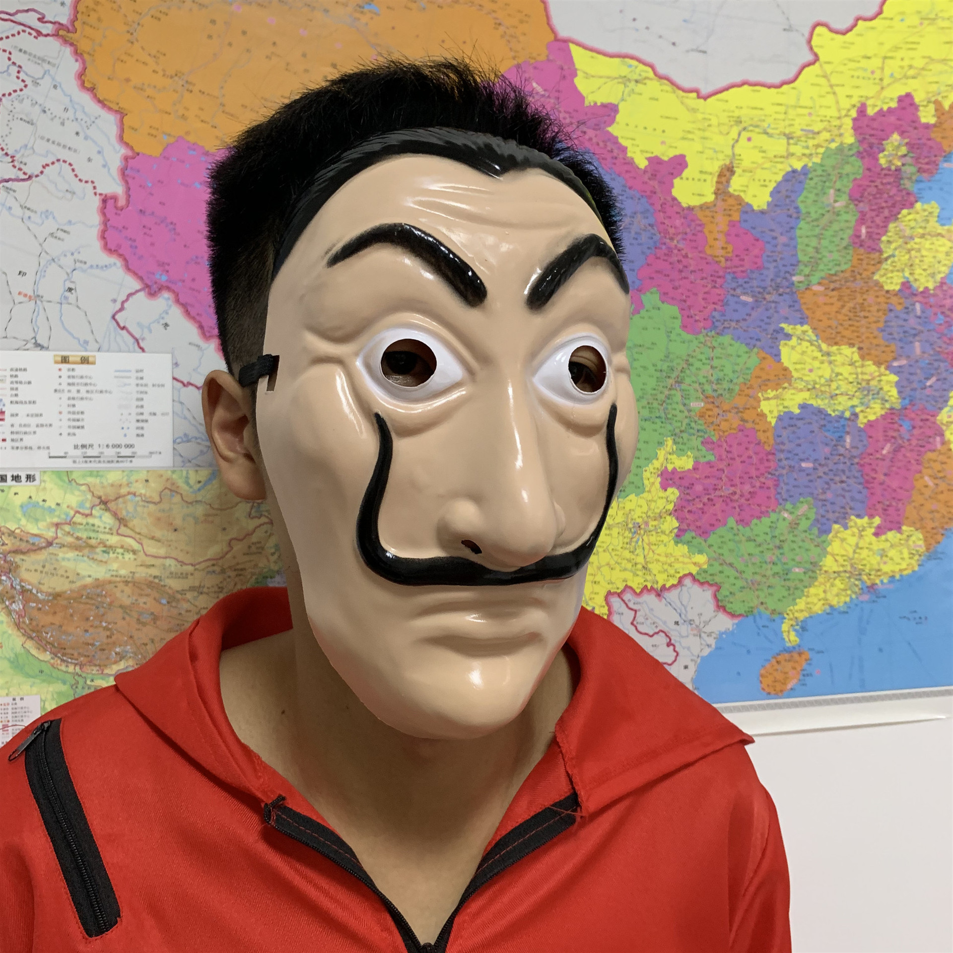 万圣节服装纸钞屋la casa de papel dali达利狂欢节红色连体衣