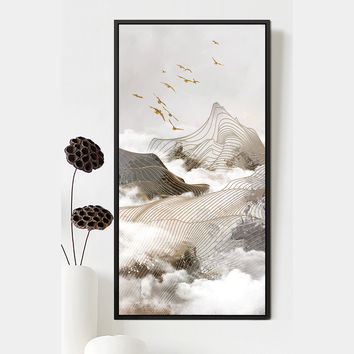 新中式中式玄关走廊过道装饰画背景酒店墙面装饰墙挂画