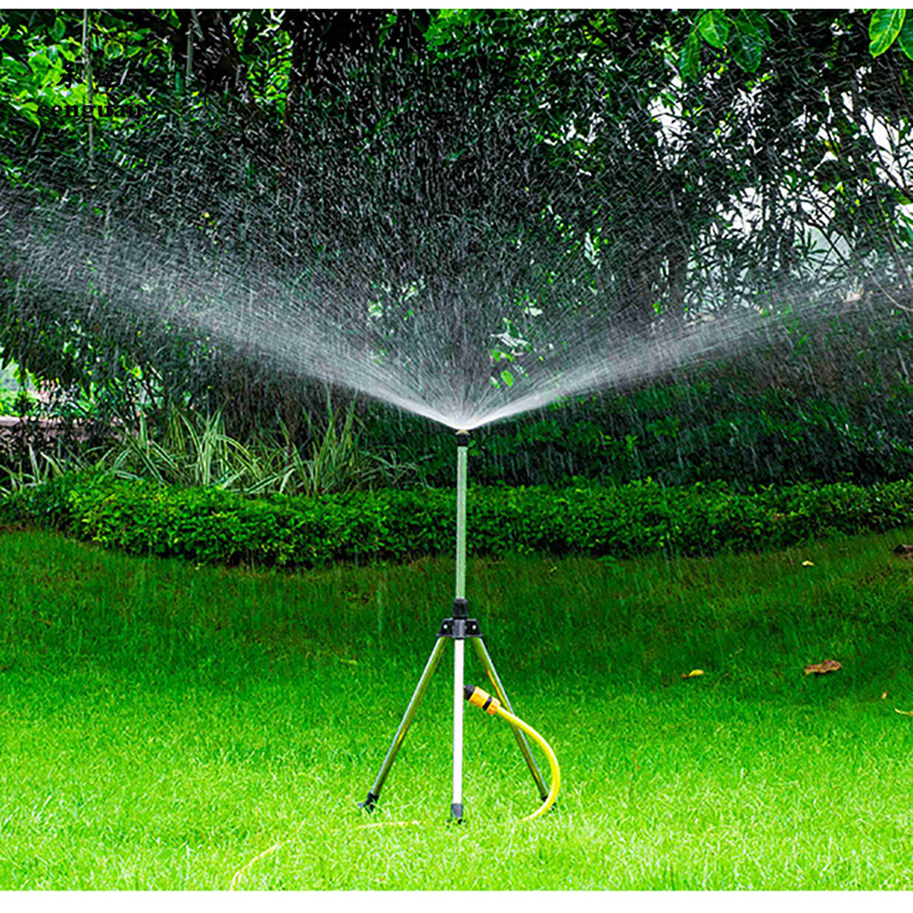伸缩式三脚架喷洒器锌合金水鸟园林工具锌鸟360°自动旋转洒水器