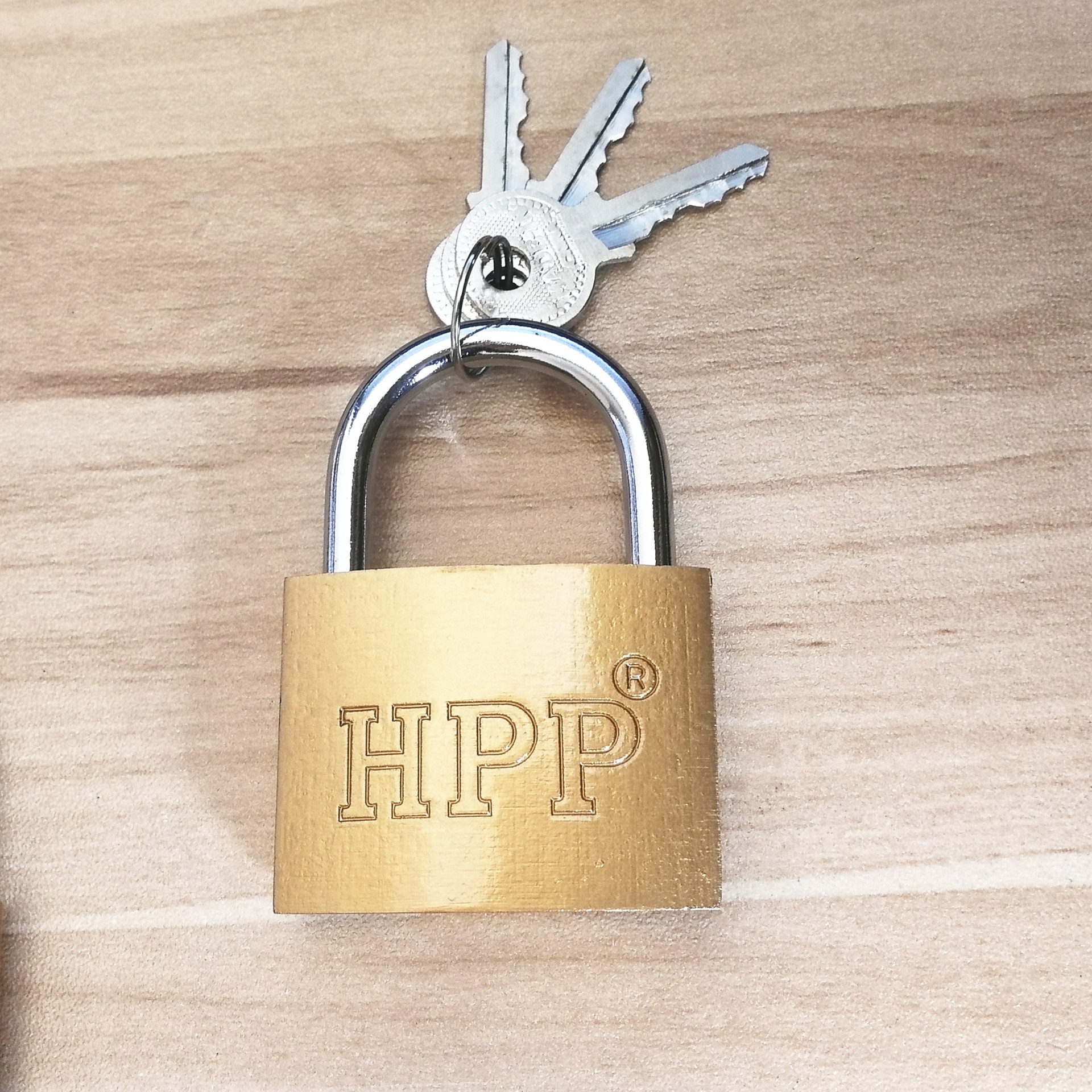 弹子锁hpp仿铜挂锁直开锁一字钥匙铁挂锁小锁头安全锁子 表箱锁具