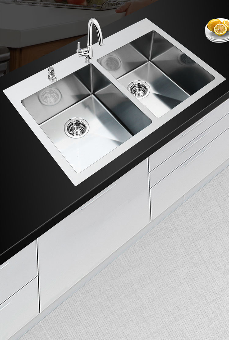 304不锈钢水槽双槽盆水池洗碗洗菜盆水槽创意厨卫手工焊接盆