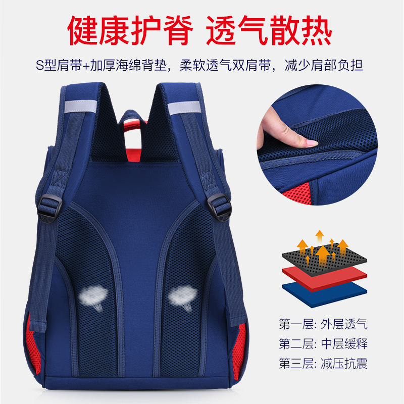 Children's New Burden Reduction Primary School Student Schoolbag Children Backpack Backpack Pupil's Bag Cross-Border Foreign Trade Factory Wholesale