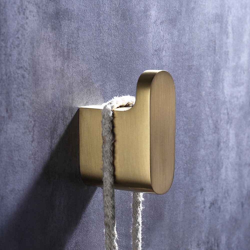 hideep拉丝金卫生间厨淋浴挂墙式置物衣钩25201