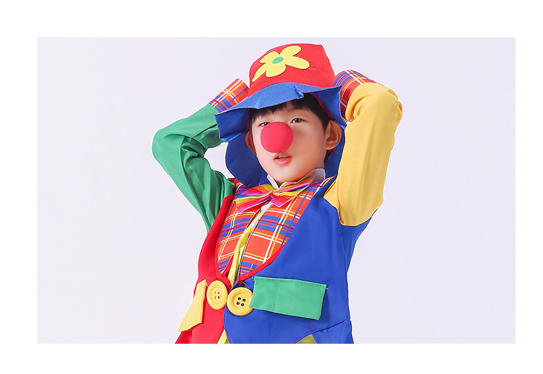 儿童小丑服 马戏团舞台角色扮演表演服装万圣节cosplay舞会燕尾服