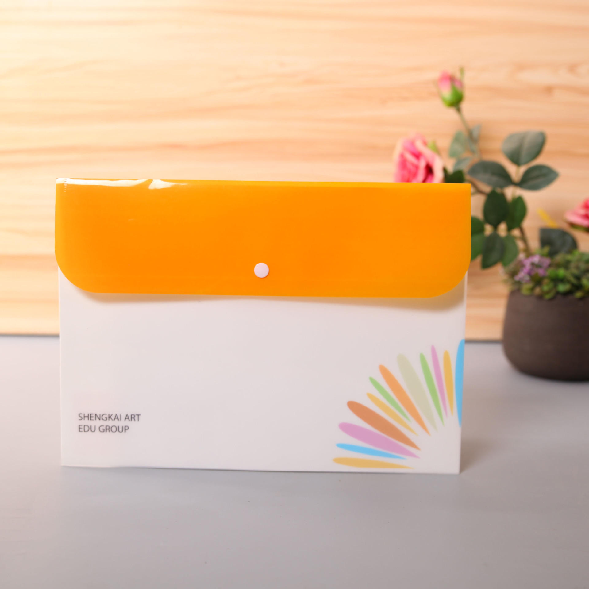 a4彩色文件袋定制订做个性新款档案袋按扣 塑料磨砂资料袋diy图案