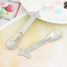 可爱长颈鹿雪糕勺子 不锈钢卡通甜品勺儿童冰淇淋勺礼品小勺子