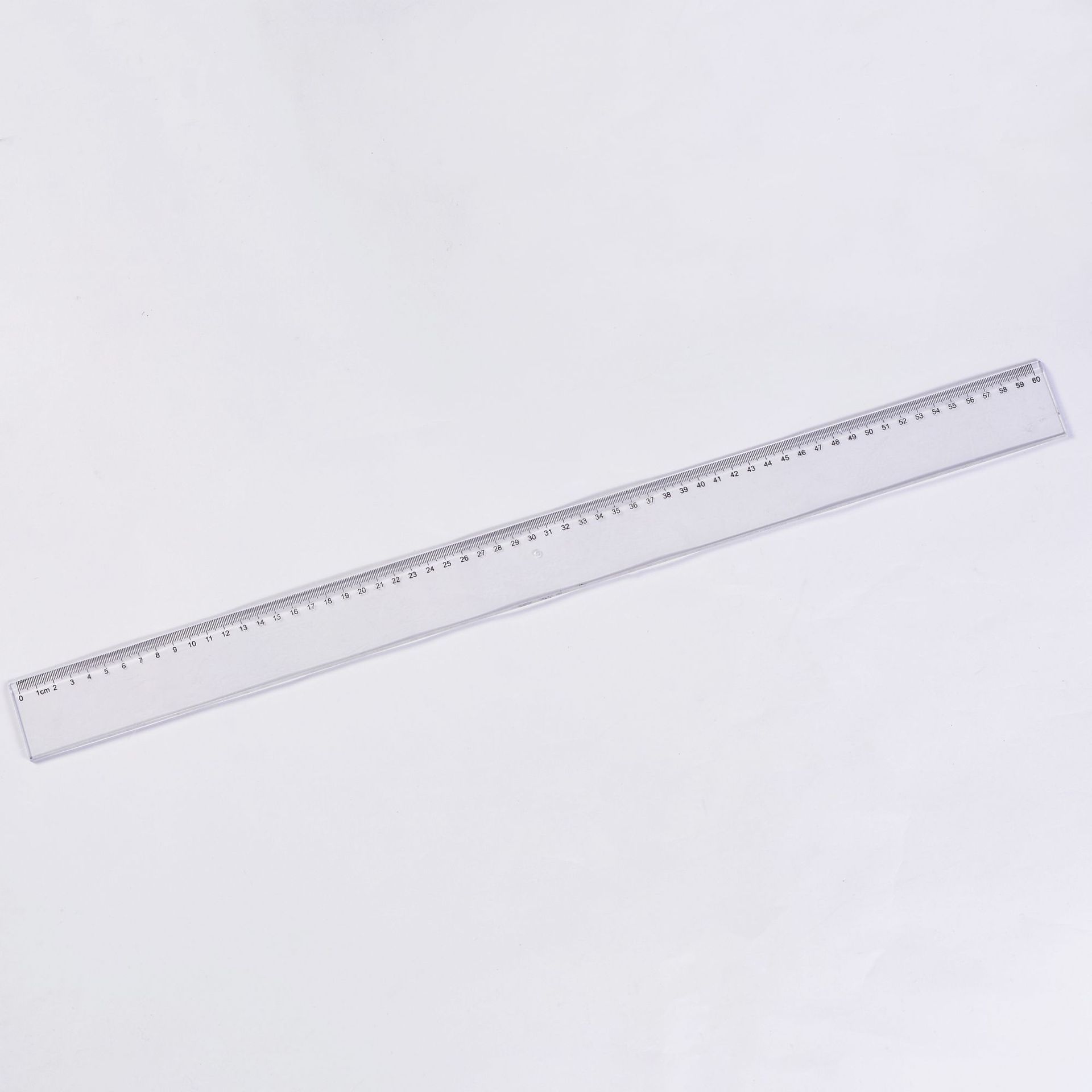 直尺30 40 50 60cm 透明塑料直尺透明尺子文具尺(pvc袋包装)