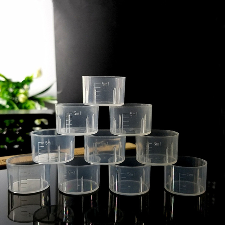 5ml塑料量杯 5毫升pp烧杯 透明塑料杯 带刻度实验量杯量筒 试验杯