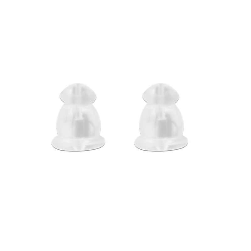 Earplug Silicone Transparent Non-Slip Stick Earring Bullet Plastic Earing Plug Anti-Drop Ear Cap Back Plug Soft Ear Back Ear Clip
