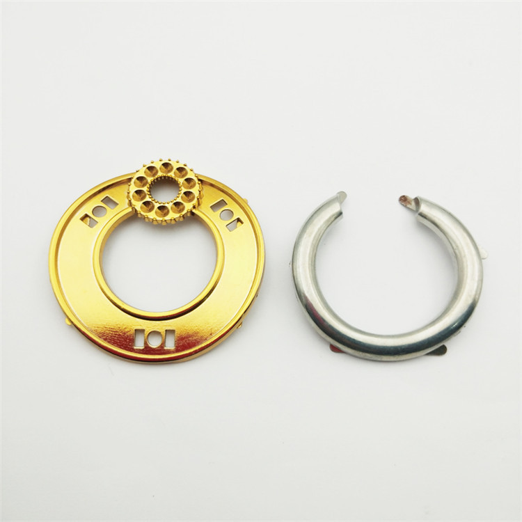 厂家直销复古金白圆形带花鞋扣定时时尚个性装饰扣女士凉鞋扣