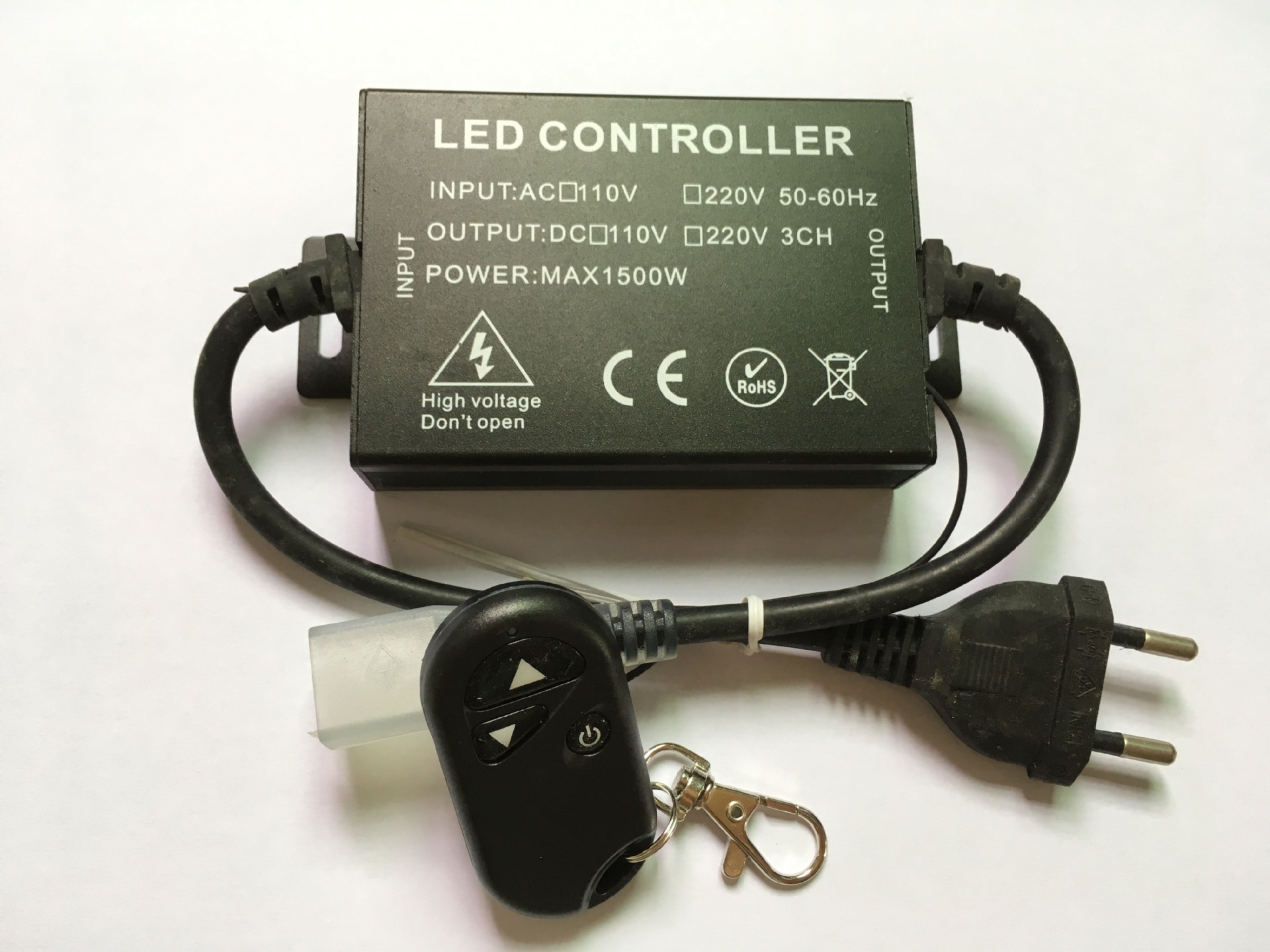 高压led调光器 220v单路灯条调光器 2.4g无线单色调光器 调光开关