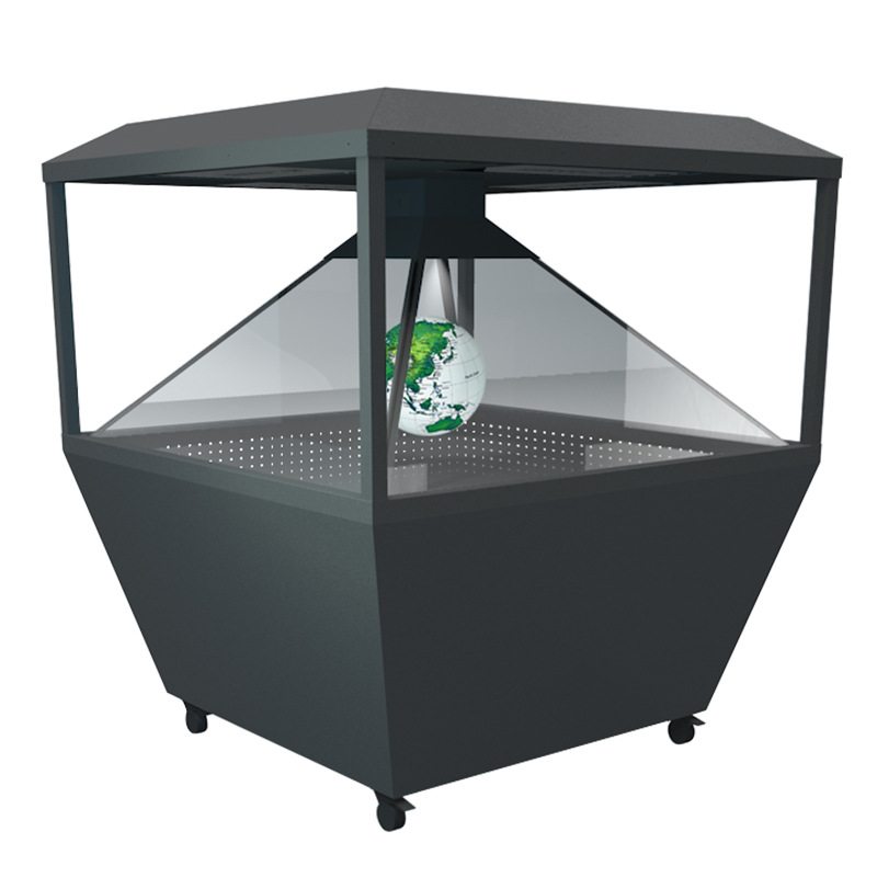 全息180度270度360金字塔展柜86寸180度移动展柜180度全息展示柜