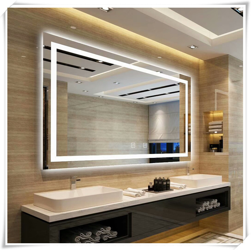 定制斜边浴室镜 卫生间洗手间镜子 防爆防水防潮酒店穿衣镜