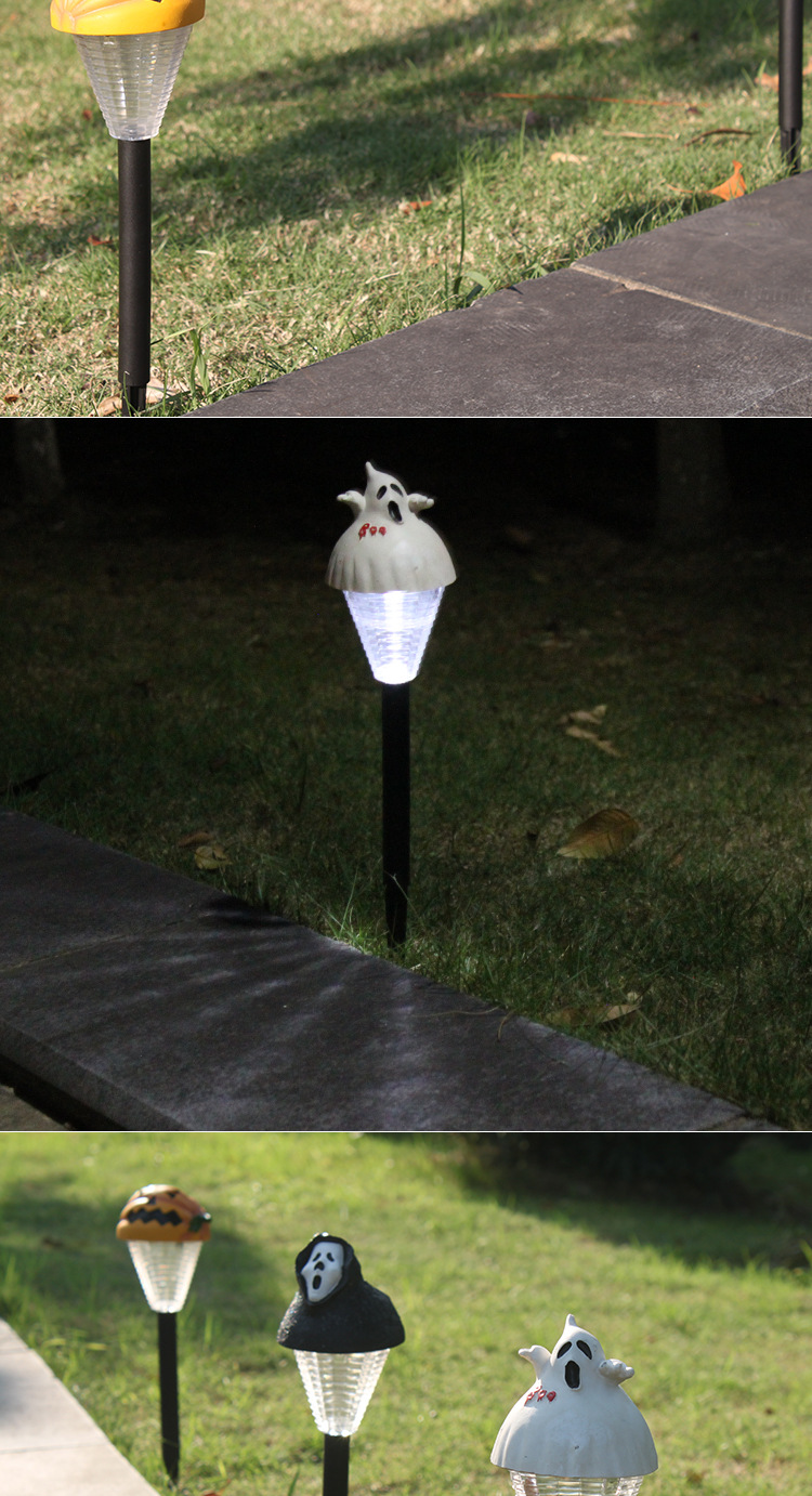 amazon跨境太阳能迷你草坪地插灯万圣节花园庭院装饰节能氛围路灯
