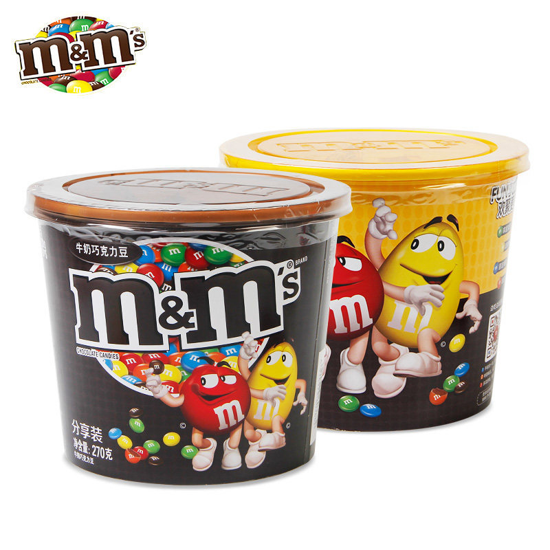 mms妙趣巧克力豆270g花生牛奶混合装m豆巧克力儿童休闲零食品