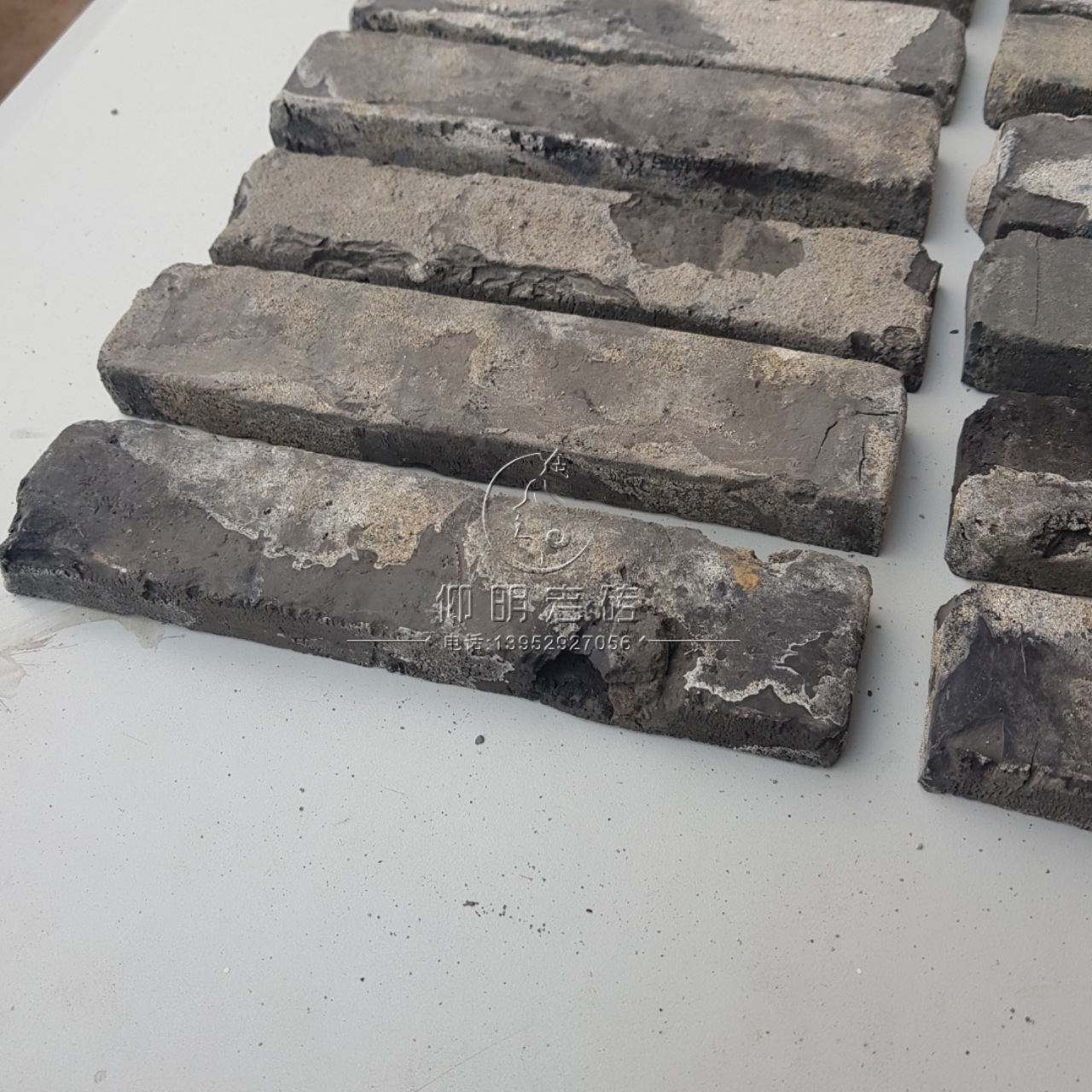 旧青砖片砖皮老砖皮切片文化砖老红砖仿古砖小型号205