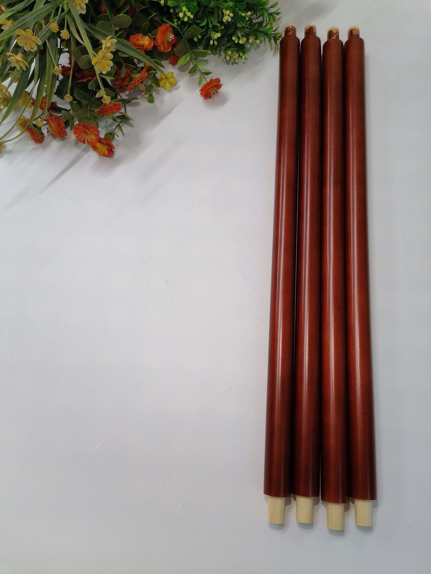 厂家直红木色书画海报挂轴条 字画广告挂杆 木制画轴榉木挂画杆