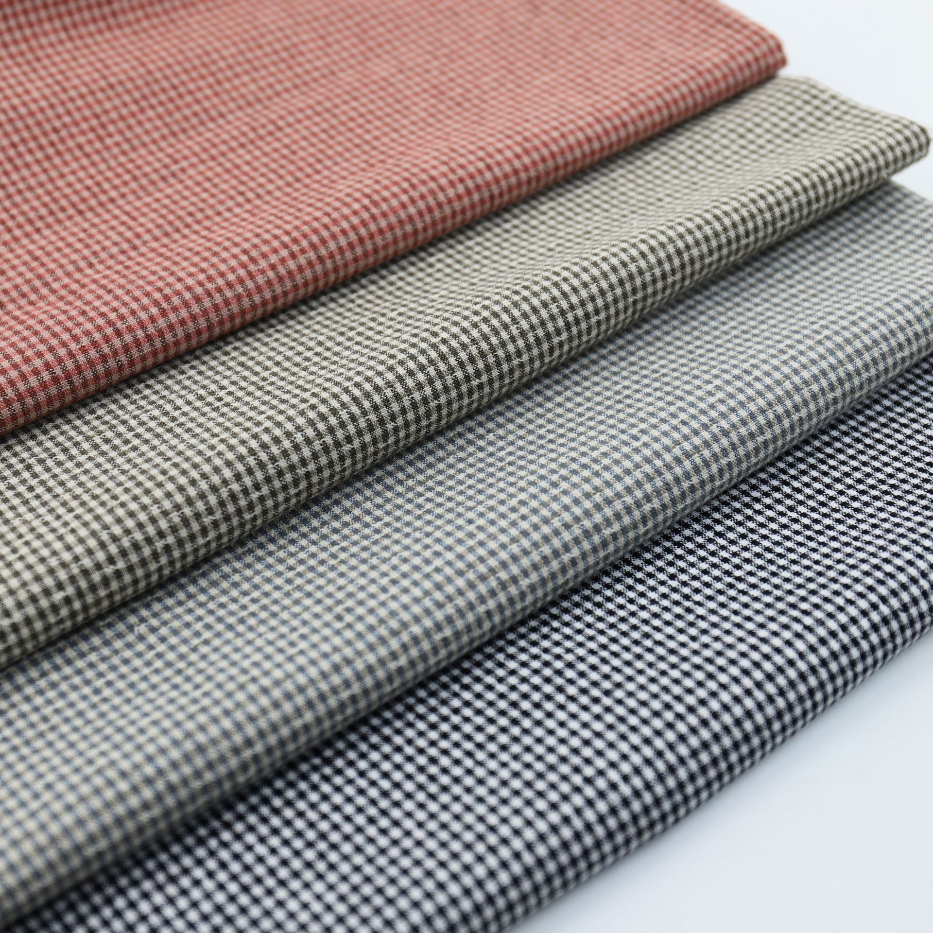 全棉色织提花朝阳格子布童装女装衬衫时装海边吊带连衣裙面料现货