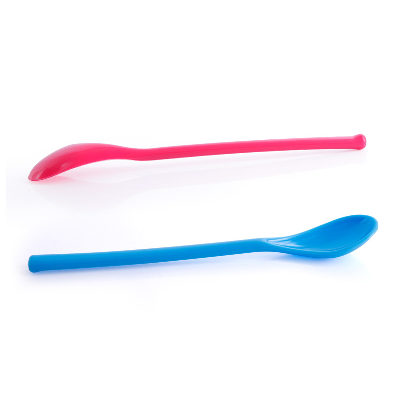 Factory Direct Sales Long Handle Plastic Spoon Dessert Spoon Soup Spoon Children Spoon Ice Cream Drink Spoon 0755-2