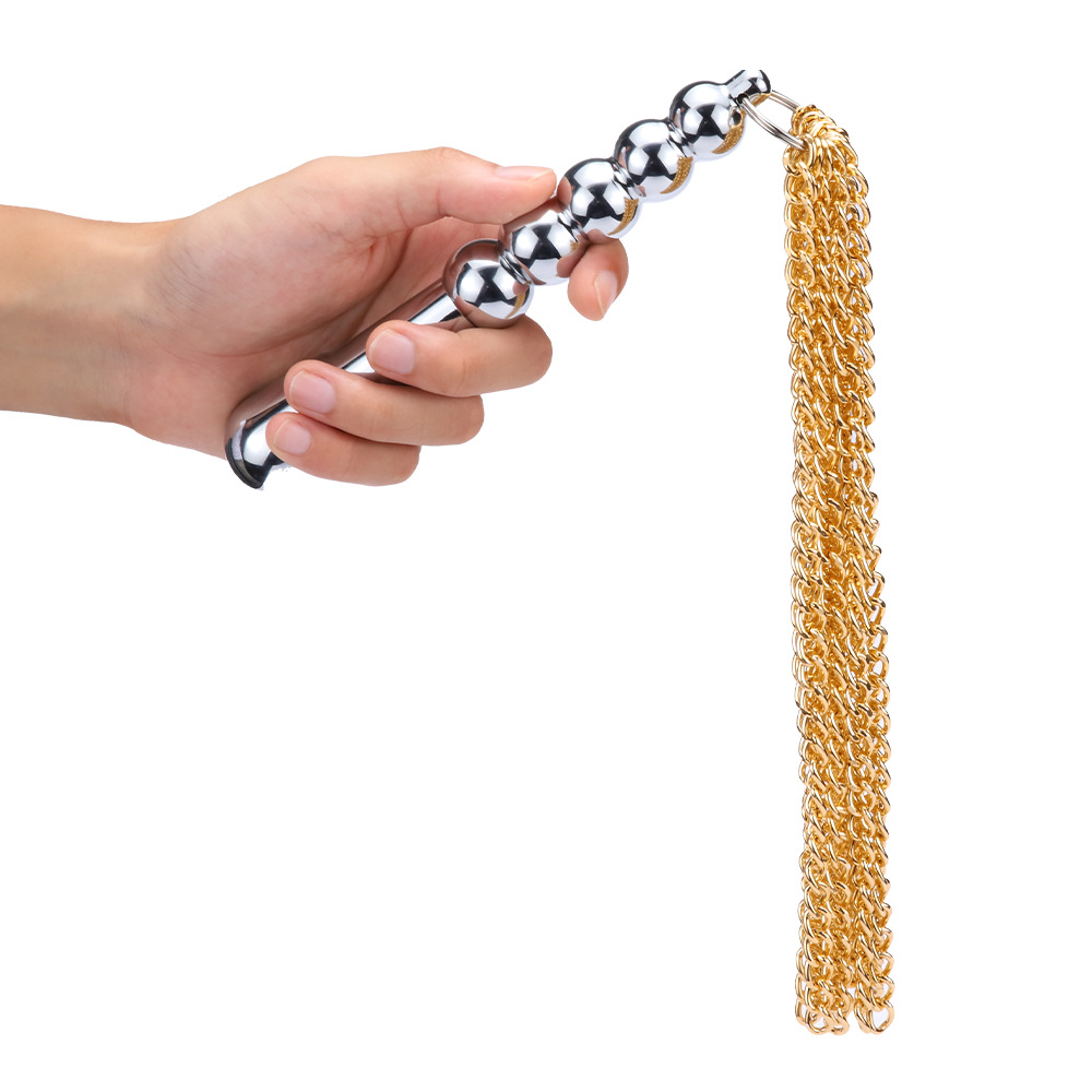 金属铁链情趣皮鞭 夫妻调情鞭打成人玩具后庭肛塞性用品一件代发