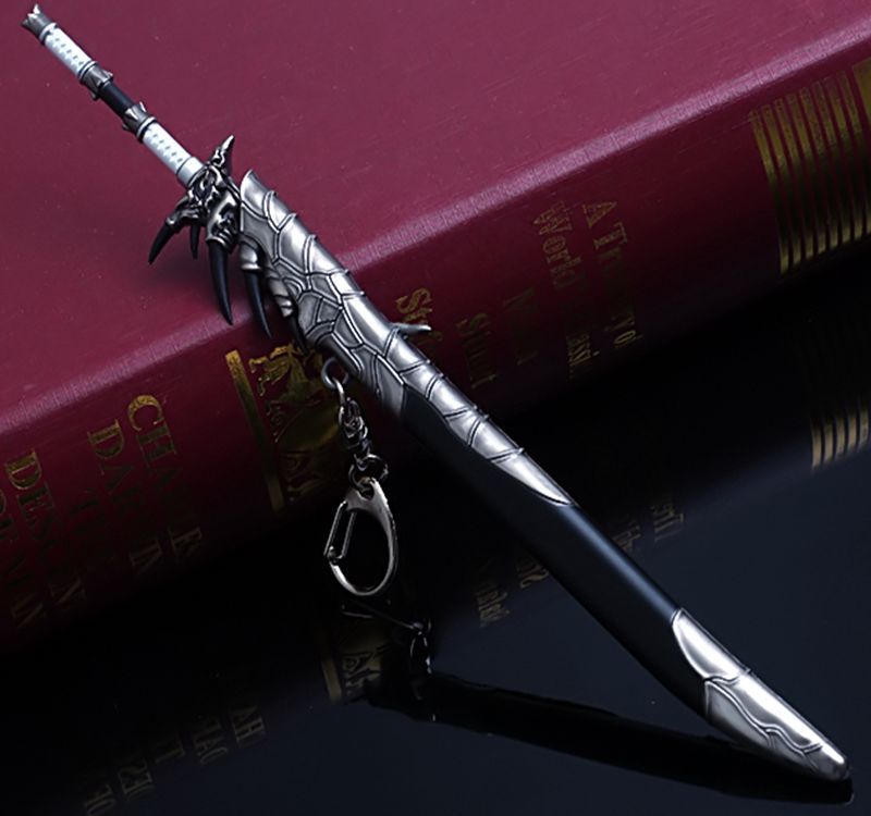 怪物猎人武器里奥雷乌斯雄火龙剑带鞘兵器模型钥匙扣手办22厘米