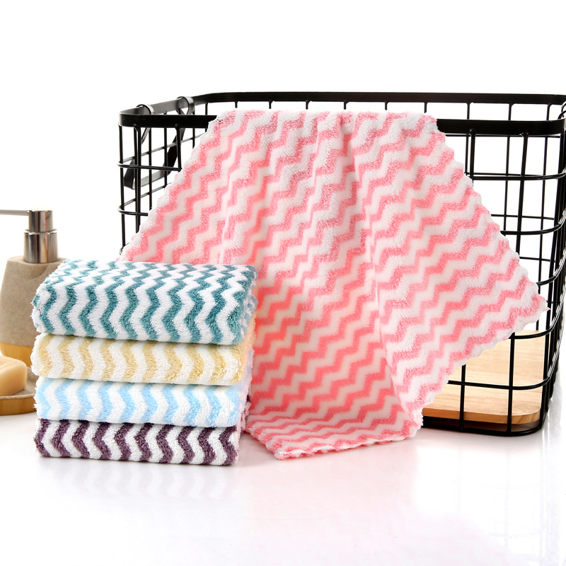 Small Square Towel Wholesale Coral Fleece Small Square Towel Household 5 Pack Rag Towel Saliva Towel Soft Absorbent Square Towel