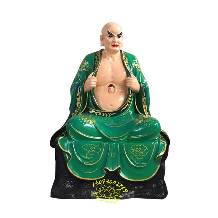 佛教寺庙供奉大阿罗汉 十八尊者佛像 开心罗汉树脂彩绘神像图片
