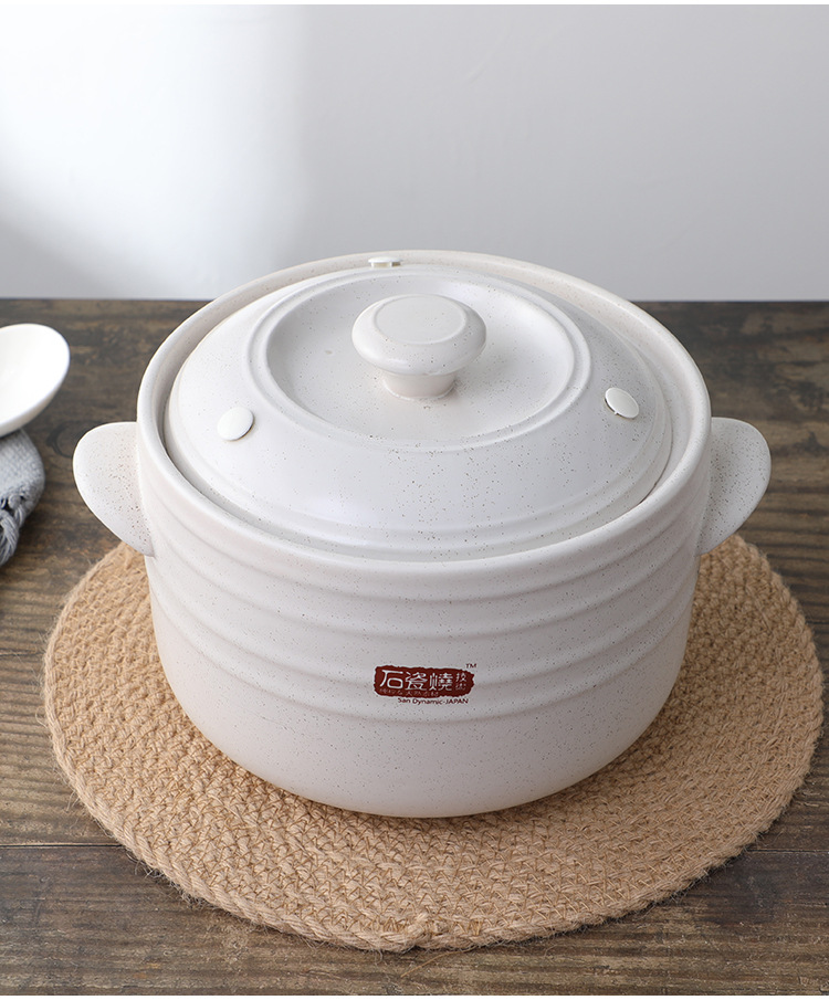 日韩式家用高级白瓷砂锅炖锅煲汤锅燃气灶使用耐用大容量