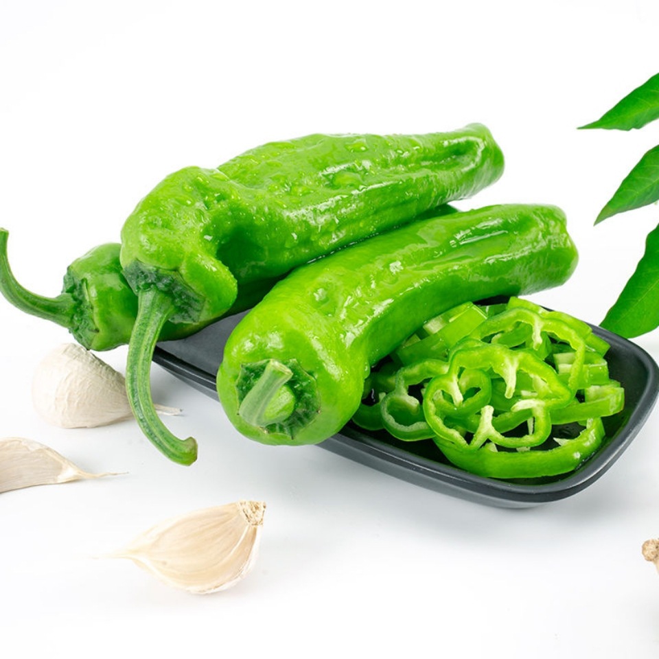 带箱6斤起发 现摘薄皮青辣椒新鲜蔬菜皱皮青椒虎皮微辣烧烤用批发