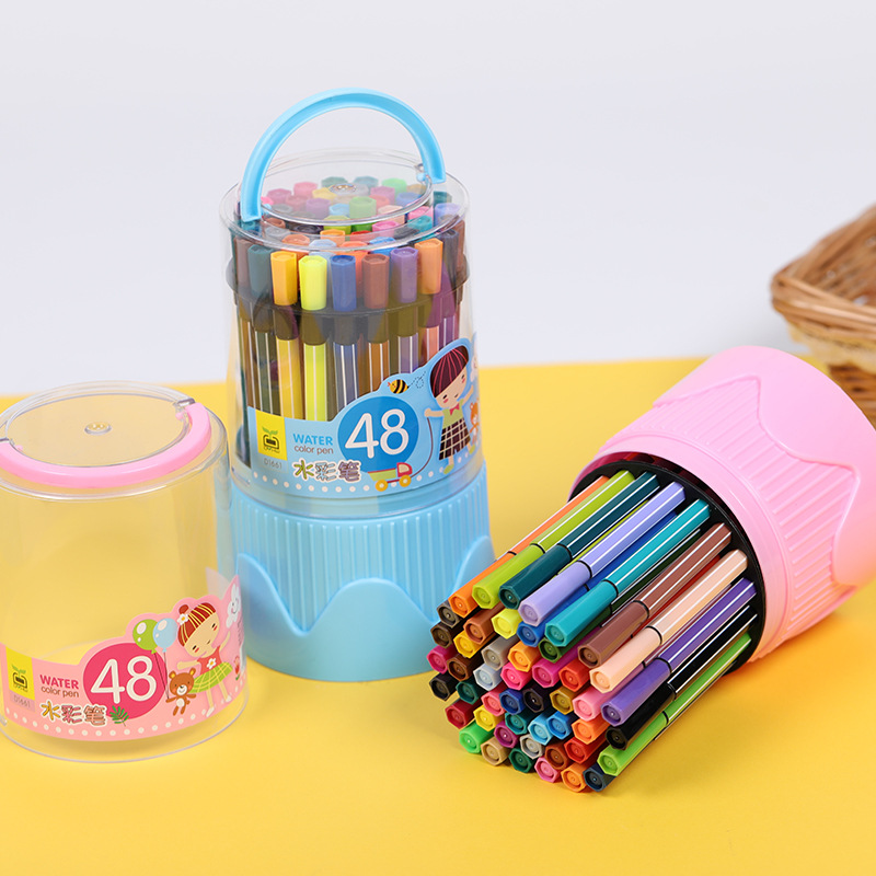 48色水彩笔 韩国创意文具小学生儿童学习用品绘画笔可水洗diy涂鸦
